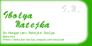 ibolya matejka business card